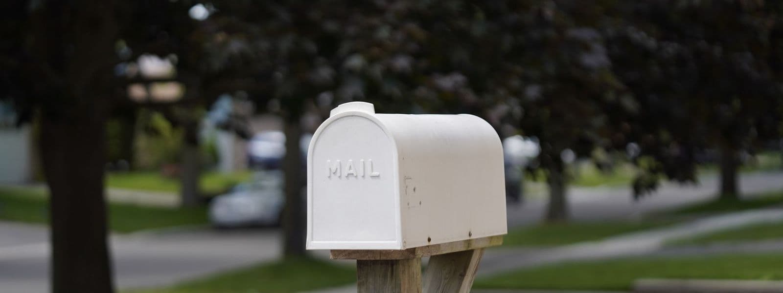 A mailbox on a residential street